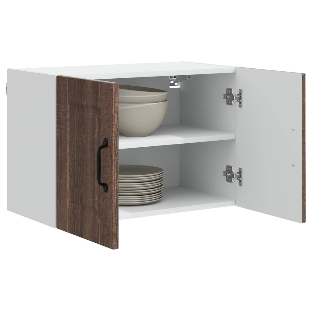 vidaXL Szafka ścienna PORTO 2 pcs Brązowy dąb 60 x 31 x 40 cm
