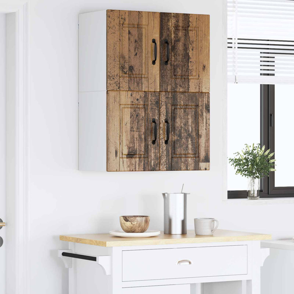 vidaXL Szafka ścienna PORTO 2 pcs Stare drewno 60 x 31 x 40 cm