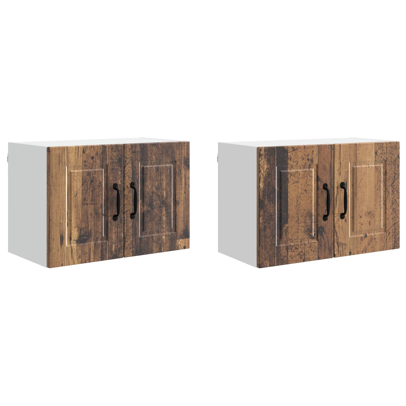 vidaXL Szafka ścienna PORTO 2 pcs Stare drewno 60 x 31 x 40 cm