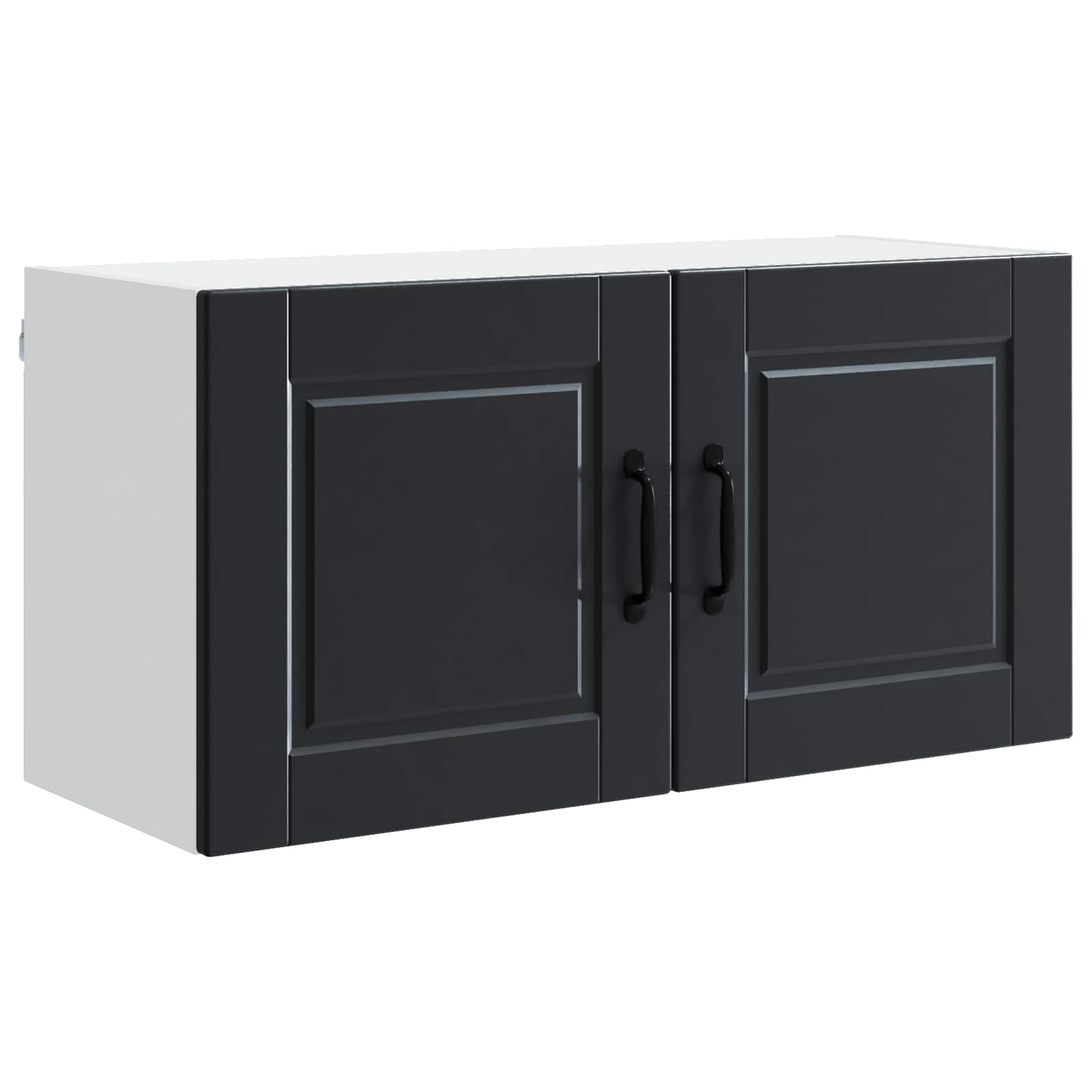 vidaXL Szafka ścienna PORTO Czarny 80 x 31 x 40 cm