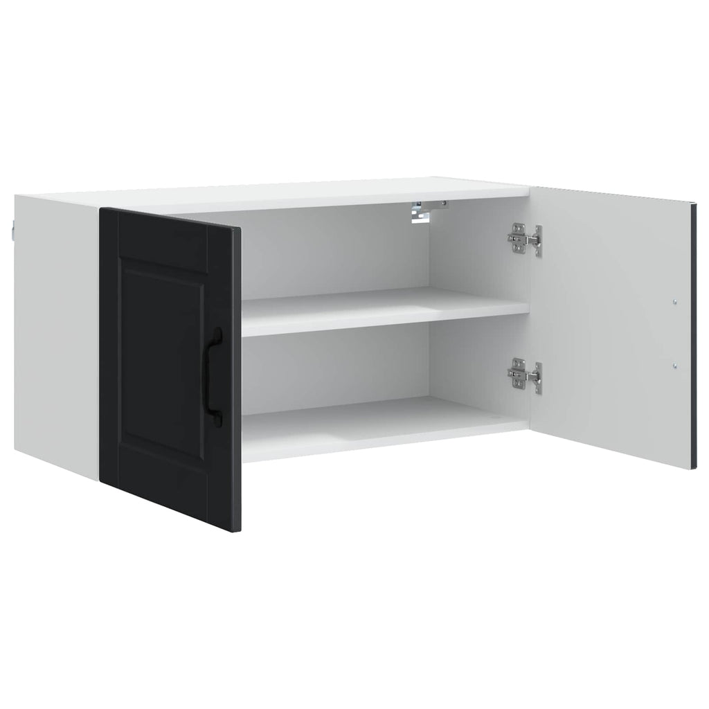 vidaXL Szafka ścienna PORTO Czarny 80 x 31 x 40 cm