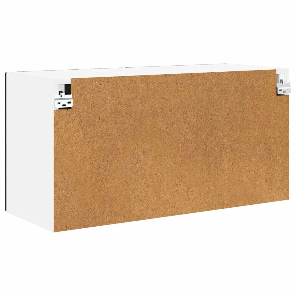 vidaXL Szafka ścienna PORTO Czarny 80 x 31 x 40 cm