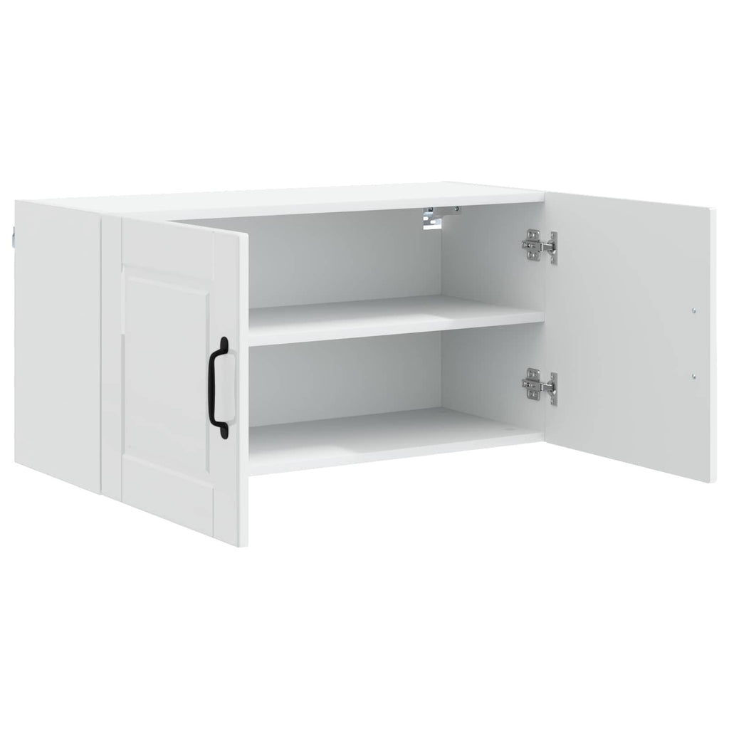 vidaXL Szafka ścienna PORTO Wysoki połysk biały 80 x 31 x 40 cm