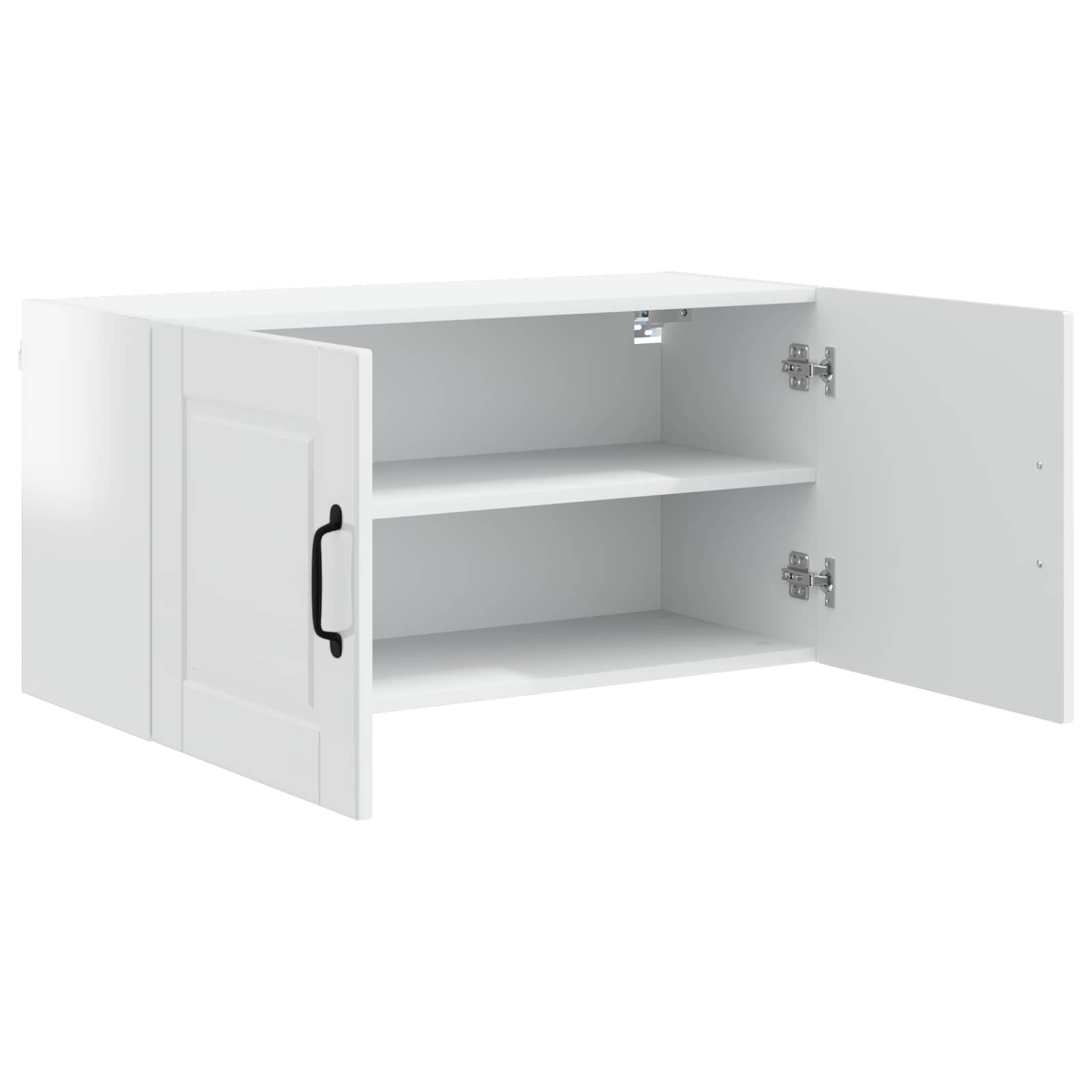 vidaXL Szafka ścienna PORTO Wysoki połysk biały 80 x 31 x 40 cm