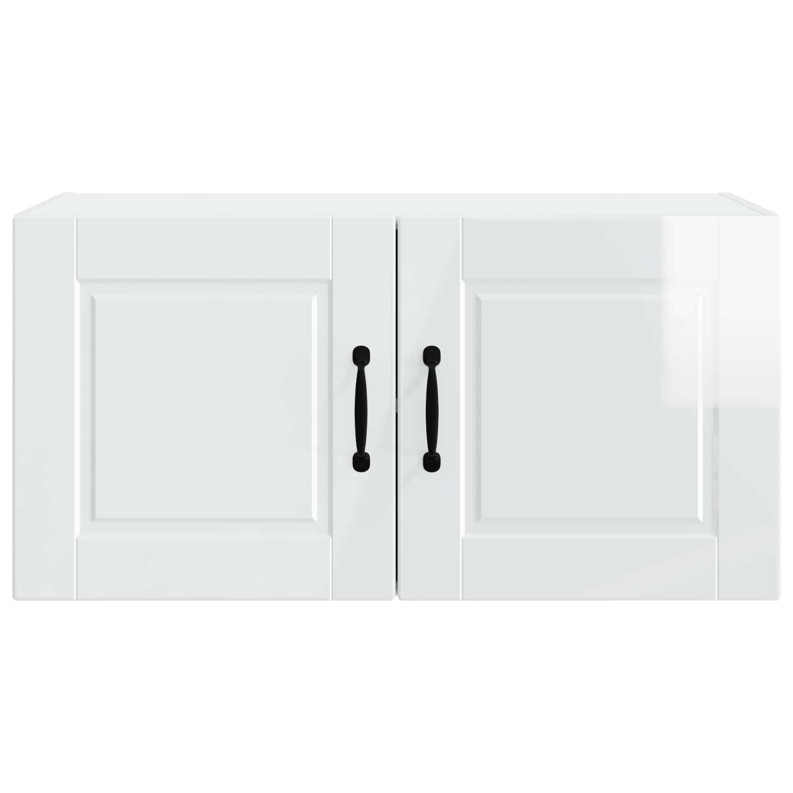 vidaXL Szafka ścienna PORTO Wysoki połysk biały 80 x 31 x 40 cm