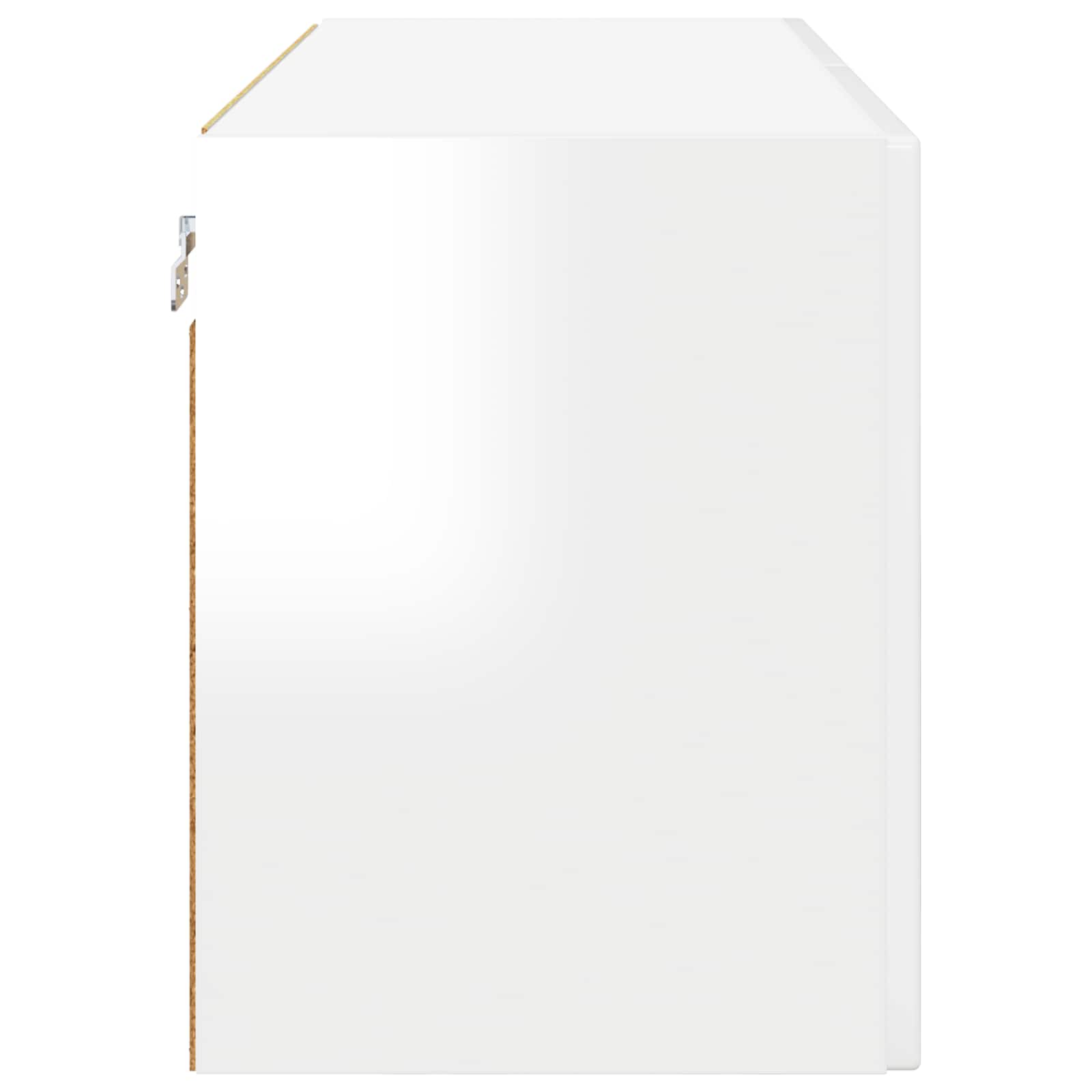 vidaXL Szafka ścienna PORTO Wysoki połysk biały 80 x 31 x 40 cm