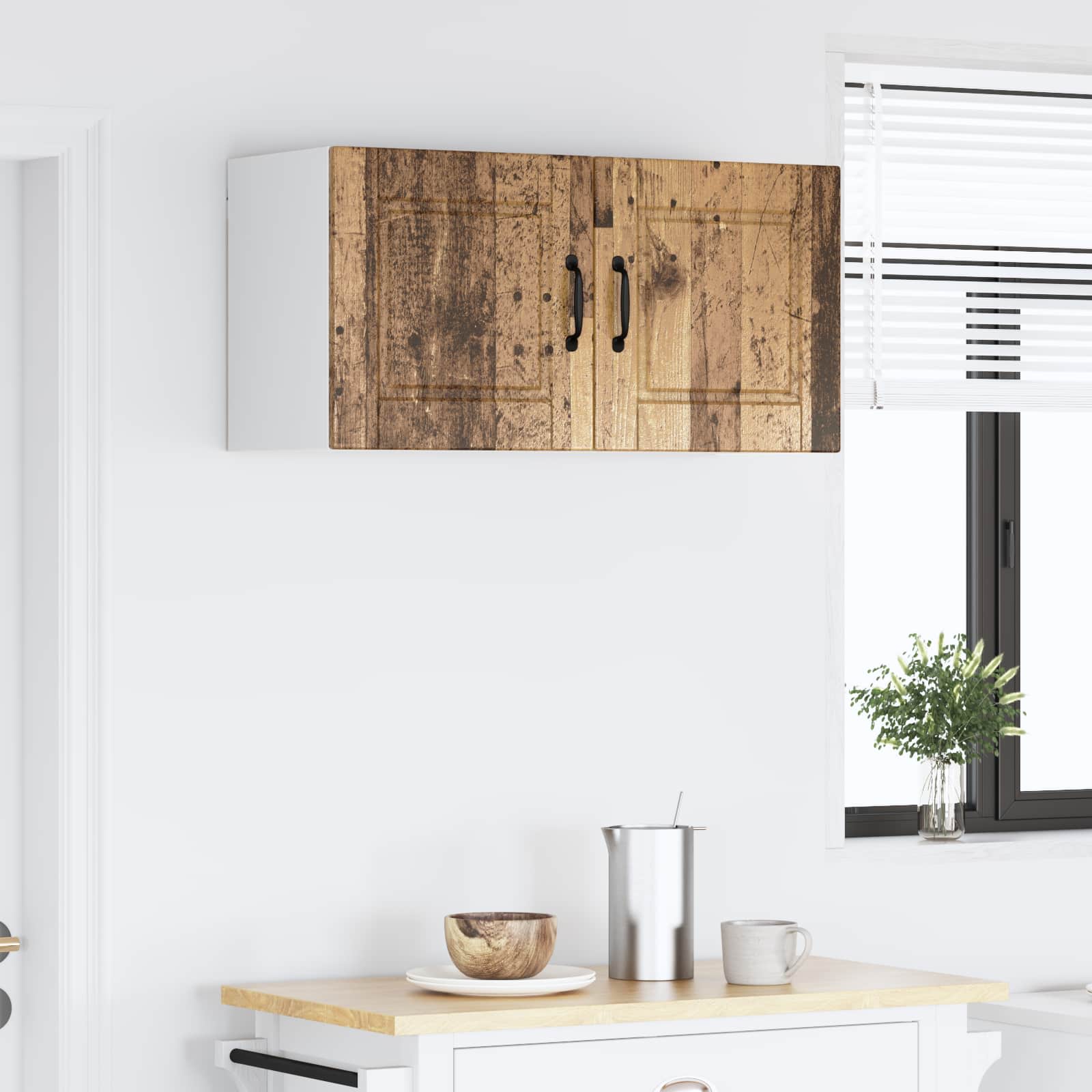 vidaXL Szafka ścienna PORTO Stare drewno 80 x 31 x 40 cm
