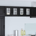vidaXL Szafka szklana na ścianę PORTO 2 pcs Czarny 60 x 31 x 40 cm