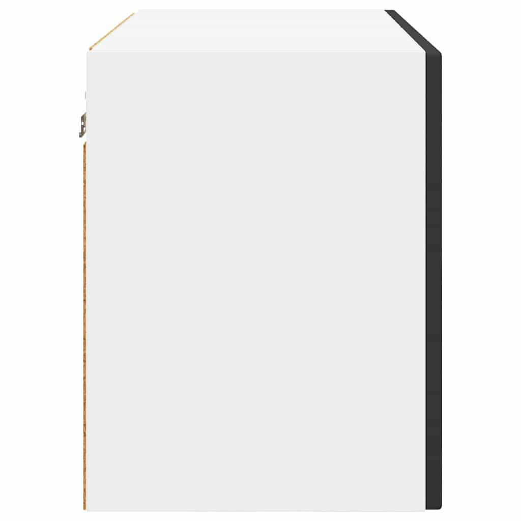 vidaXL Szafka szklana na ścianę PORTO 2 pcs Czarny 60 x 31 x 40 cm