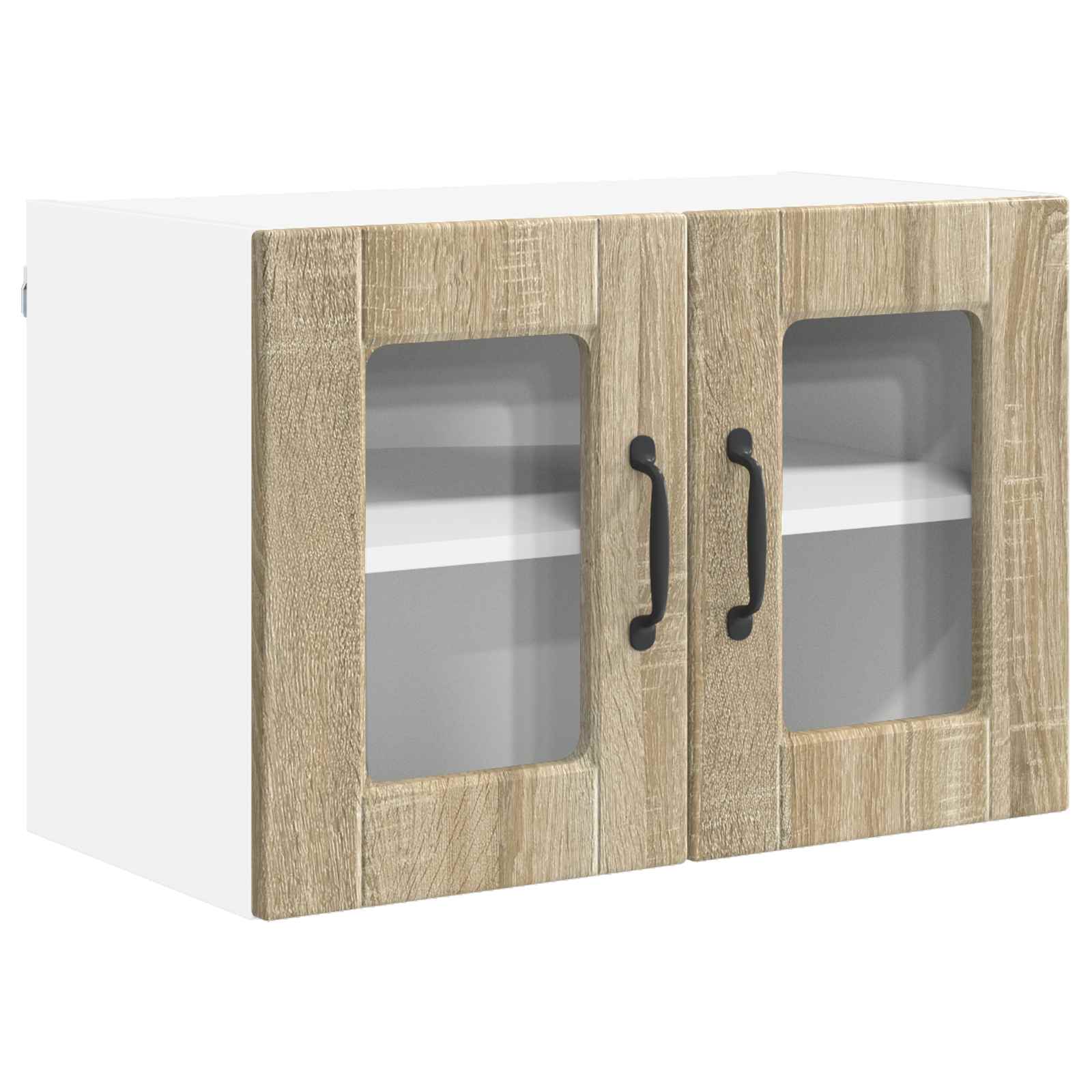 vidaXL Szafka szklana na ścianę PORTO 2 pcs Dąb Sonoma 60 x 31 x 40 cm