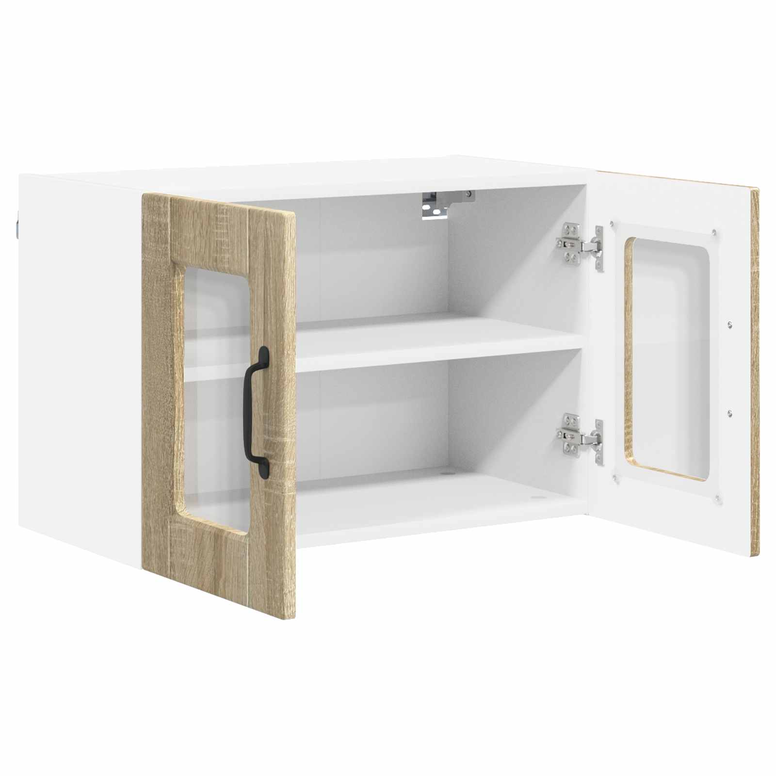 vidaXL Szafka szklana na ścianę PORTO 2 pcs Dąb Sonoma 60 x 31 x 40 cm