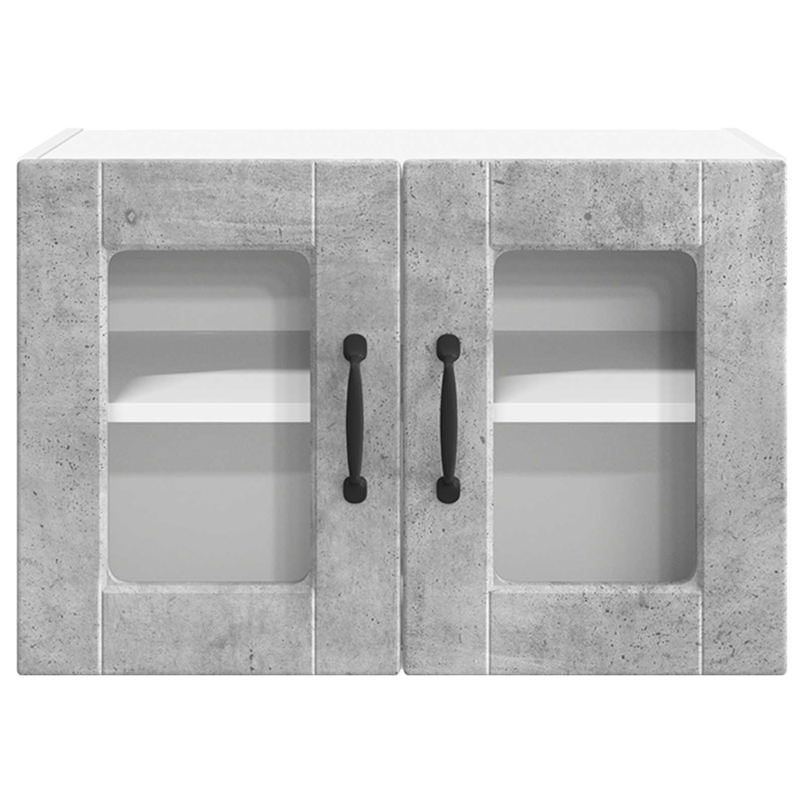 vidaXL Szafka szklana na ścianę PORTO 2 pcs Betonowy szary