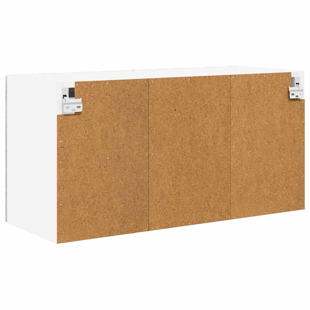 vidaXL Szafka szklana na ścianę PORTO 2 pcs Szary Sonoma