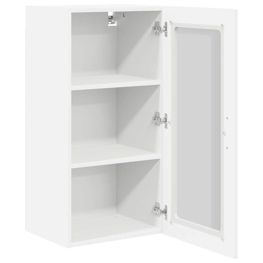 vidaXL Szafka szklana na ścianę PORTO 2 pcs Biały 40 x 31 x 80 cm