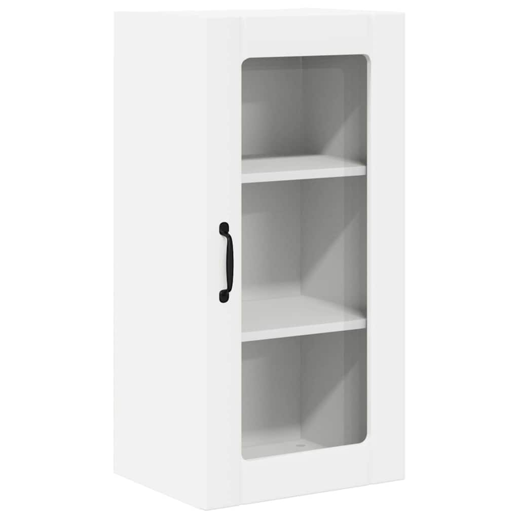 vidaXL Szafka szklana na ścianę PORTO 2 pcs Biały 40 x 31 x 80 cm