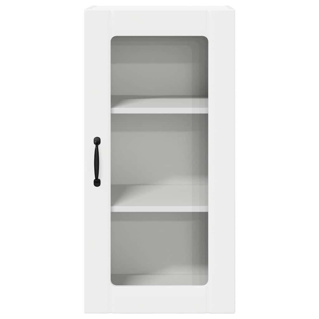 vidaXL Szafka szklana na ścianę PORTO 2 pcs Biały 40 x 31 x 80 cm