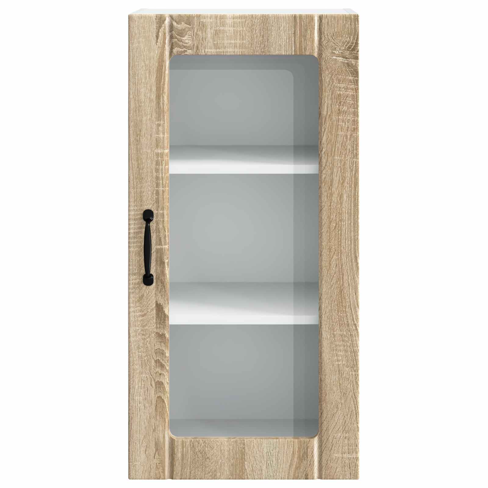 vidaXL Szafka szklana na ścianę PORTO 2 pcs Dąb Sonoma 40 x 31 x 80 cm