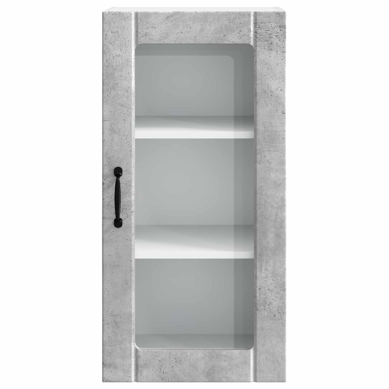 vidaXL Szafka szklana na ścianę PORTO Betonowy szary 40 x 31 x 80 cm