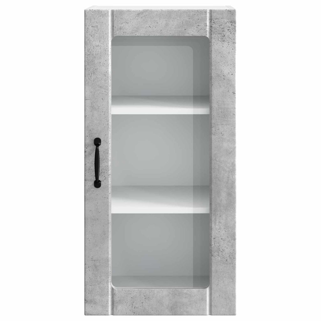 vidaXL Szafka szklana na ścianę PORTO 2 pcs Betonowy szary
