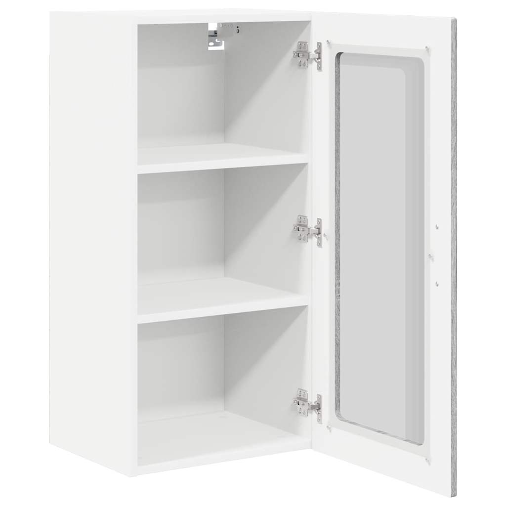 vidaXL Szafka szklana na ścianę PORTO 2 pcs Szary Sonoma
