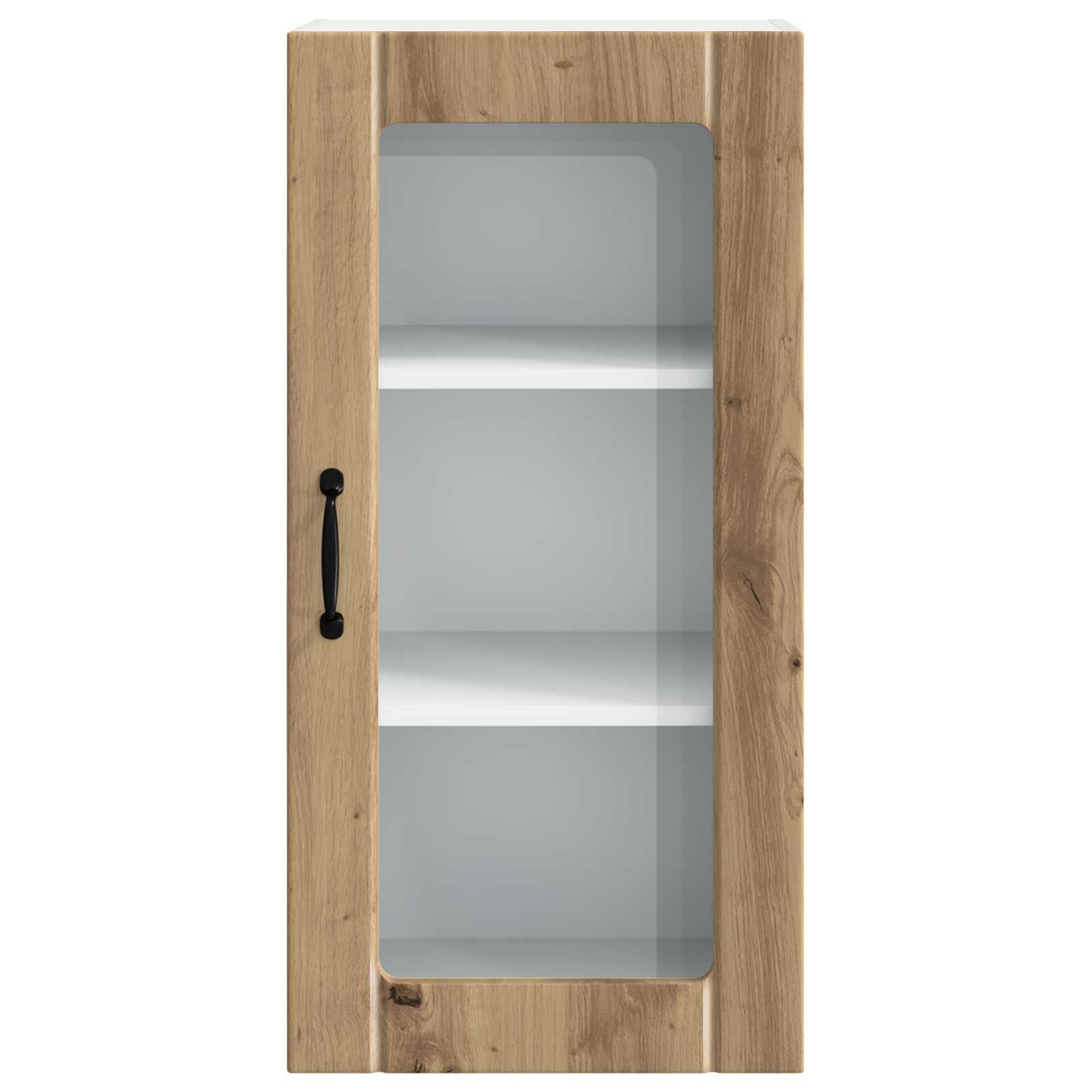 vidaXL Szafka szklana na ścianę PORTO 2 pcs Dąb rzemieślniczy