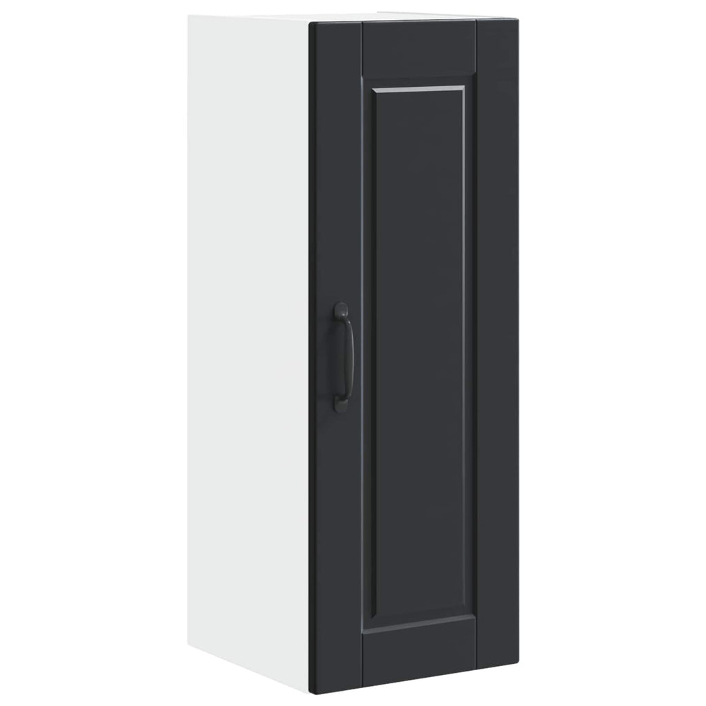 vidaXL Szafka ścienna PORTO 2 pcs Czarny 30 x 31 x 80 cm