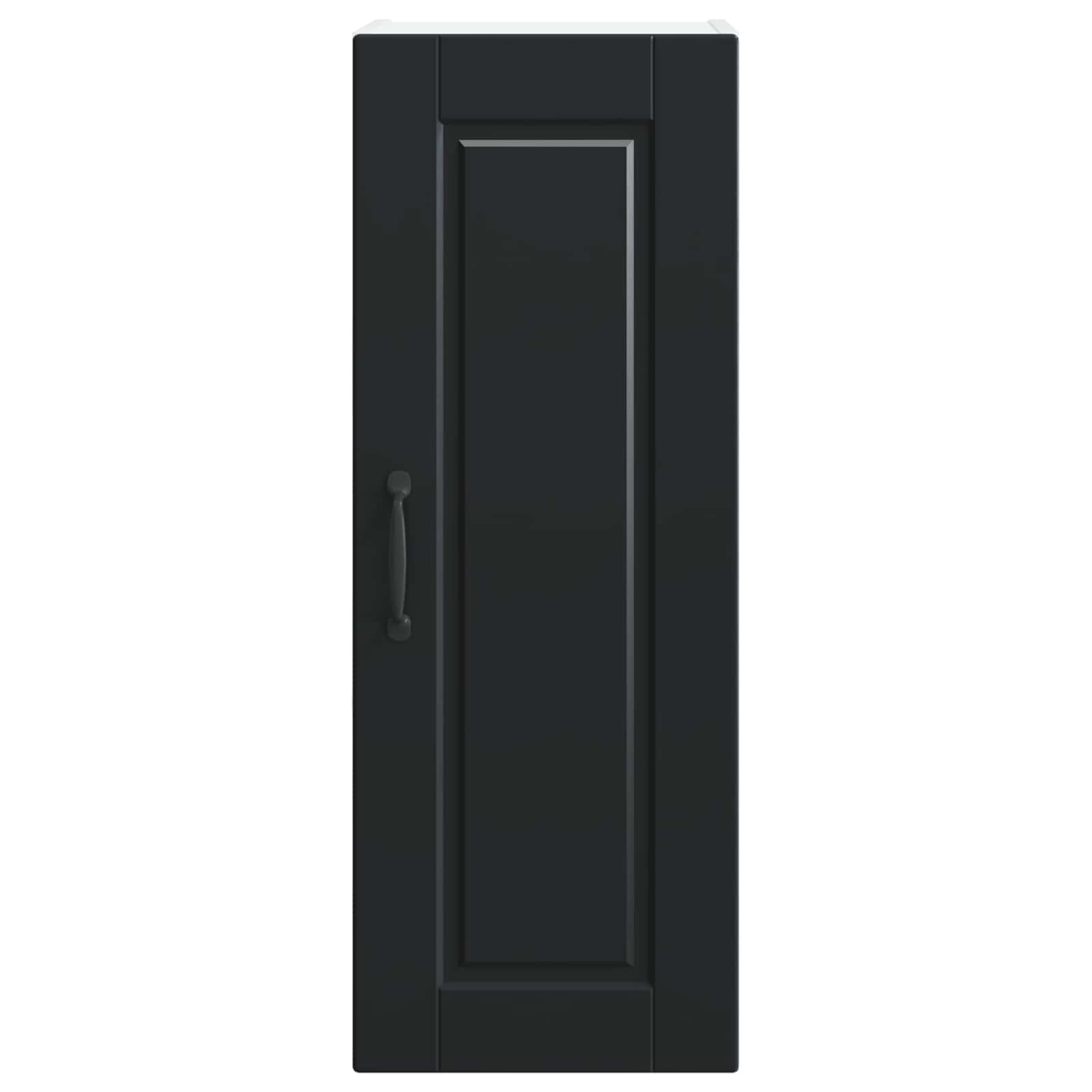 vidaXL Szafka ścienna PORTO 2 pcs Czarny 30 x 31 x 80 cm