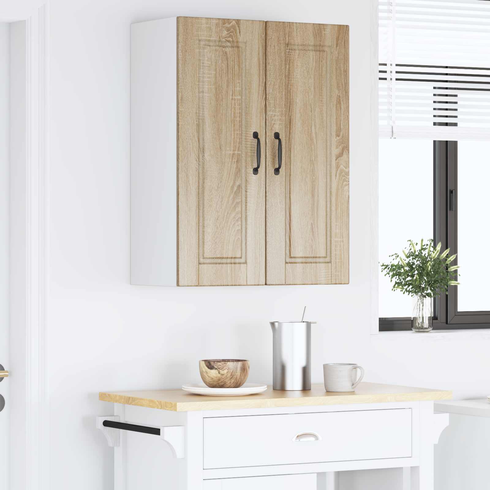 vidaXL Szafka ścienna PORTO 2 pcs Dąb Sonoma 30 x 31 x 80 cm