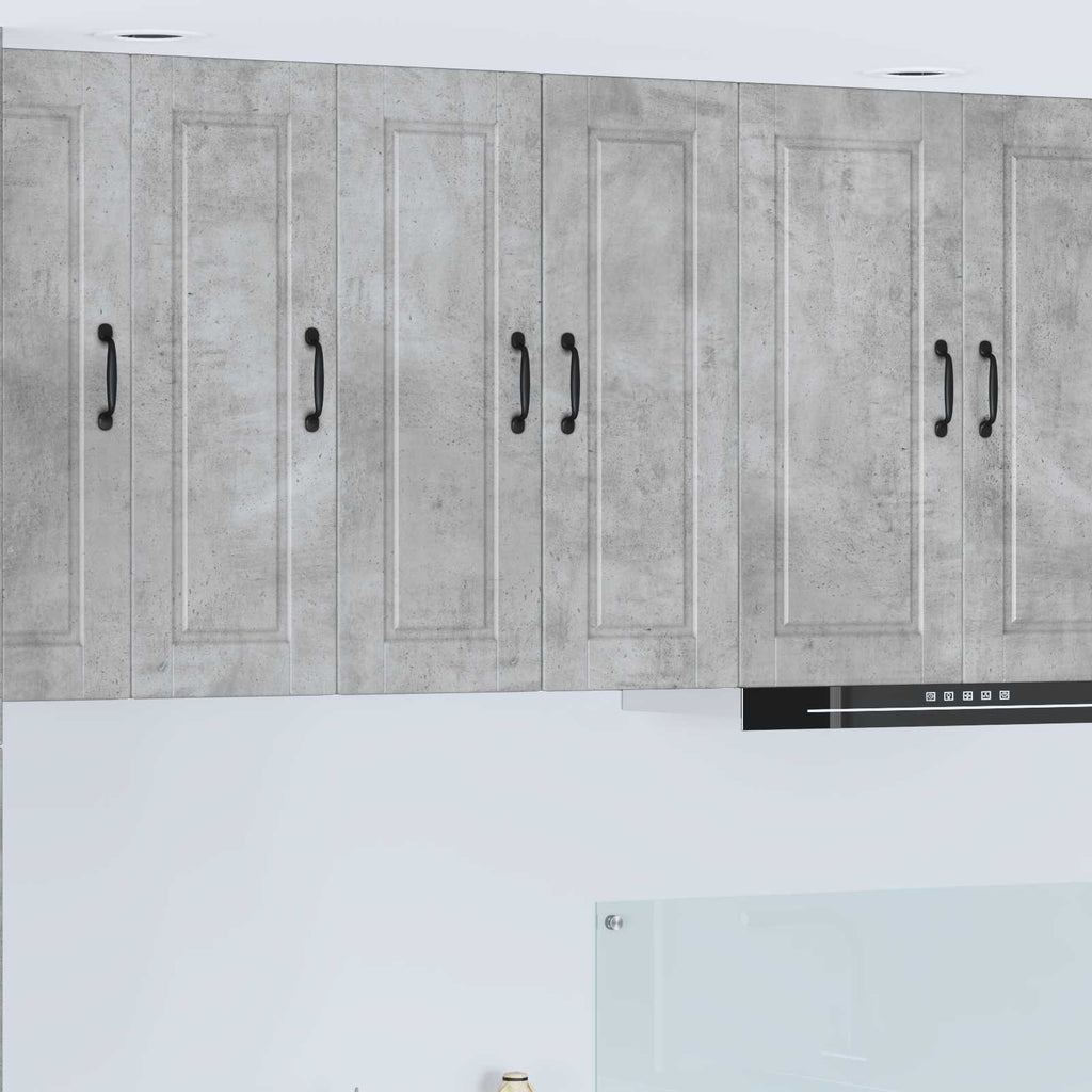 vidaXL Szafka ścienna PORTO 2 pcs Betonowy szary 30 x 31 x 80 cm