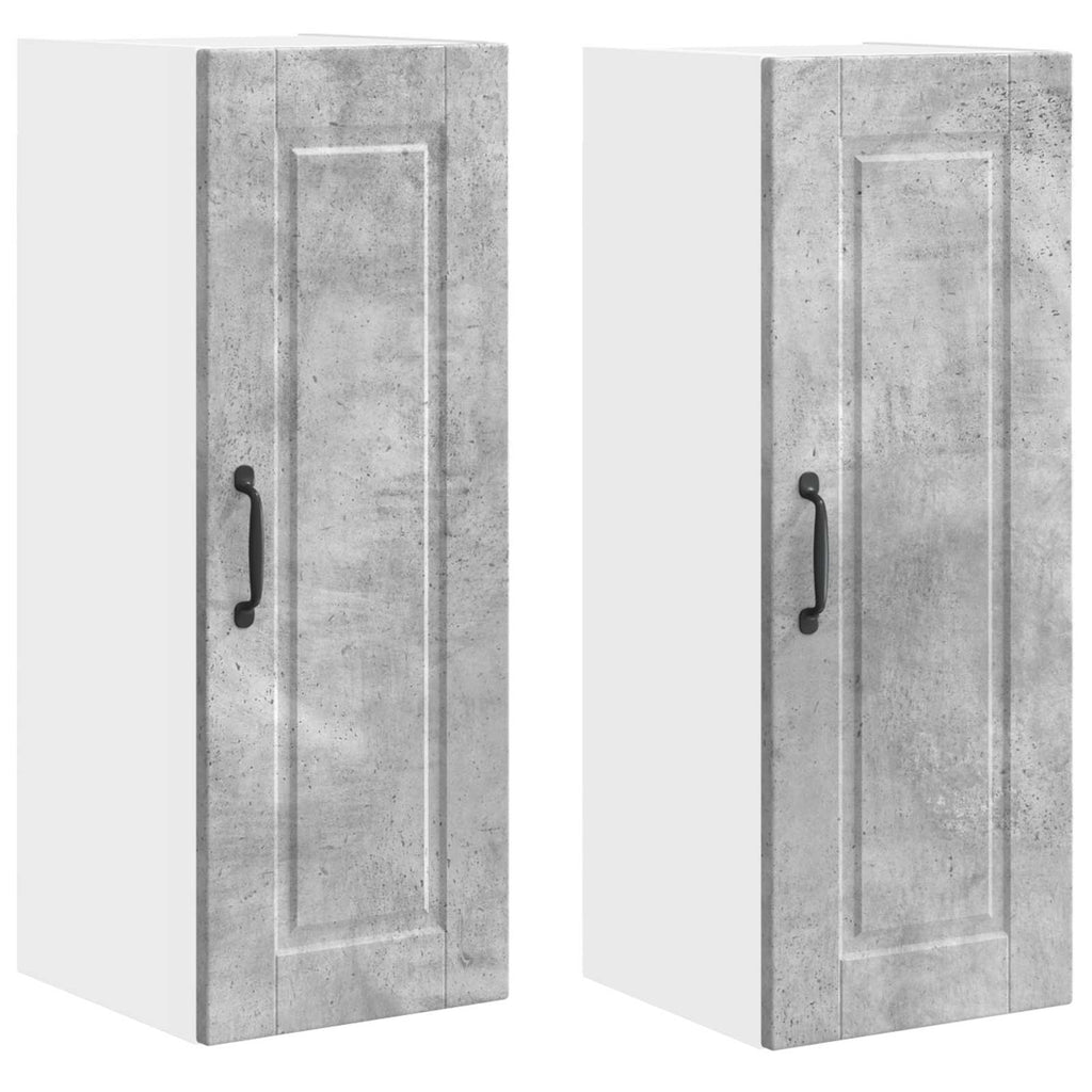 vidaXL Szafka ścienna PORTO 2 pcs Betonowy szary 30 x 31 x 80 cm