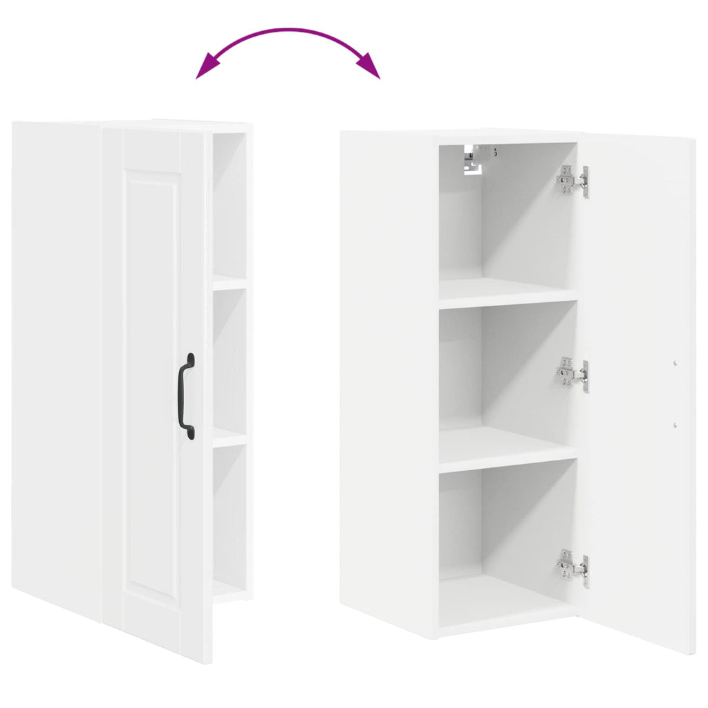 vidaXL Szafka ścienna PORTO Wysoki połysk biały 30 x 31 x 80 cm