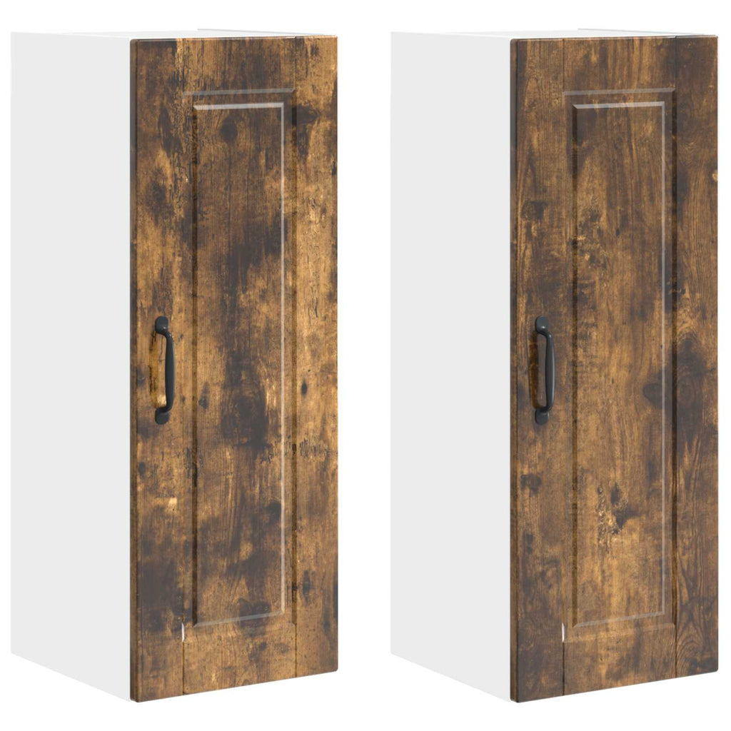 vidaXL Szafka ścienna PORTO 2 pcs Dąb wędzony 30 x 31 x 80 cm