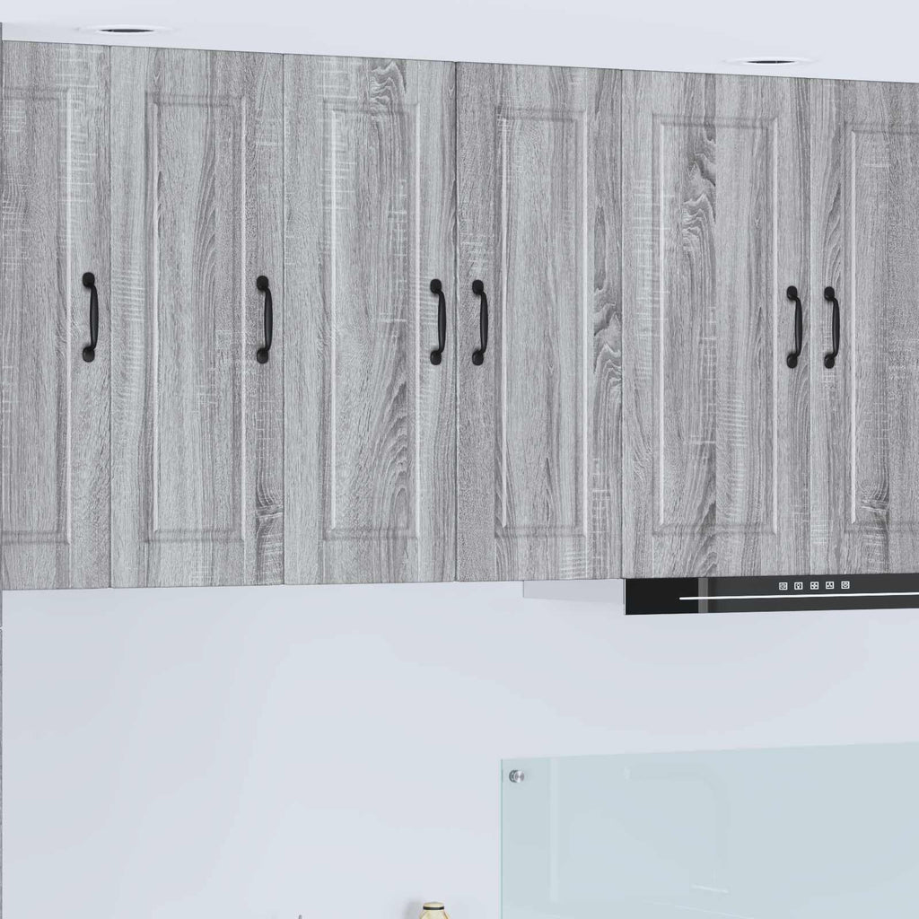 vidaXL Szafka ścienna PORTO 2 pcs Szary Sonoma 30 x 31 x 80 cm
