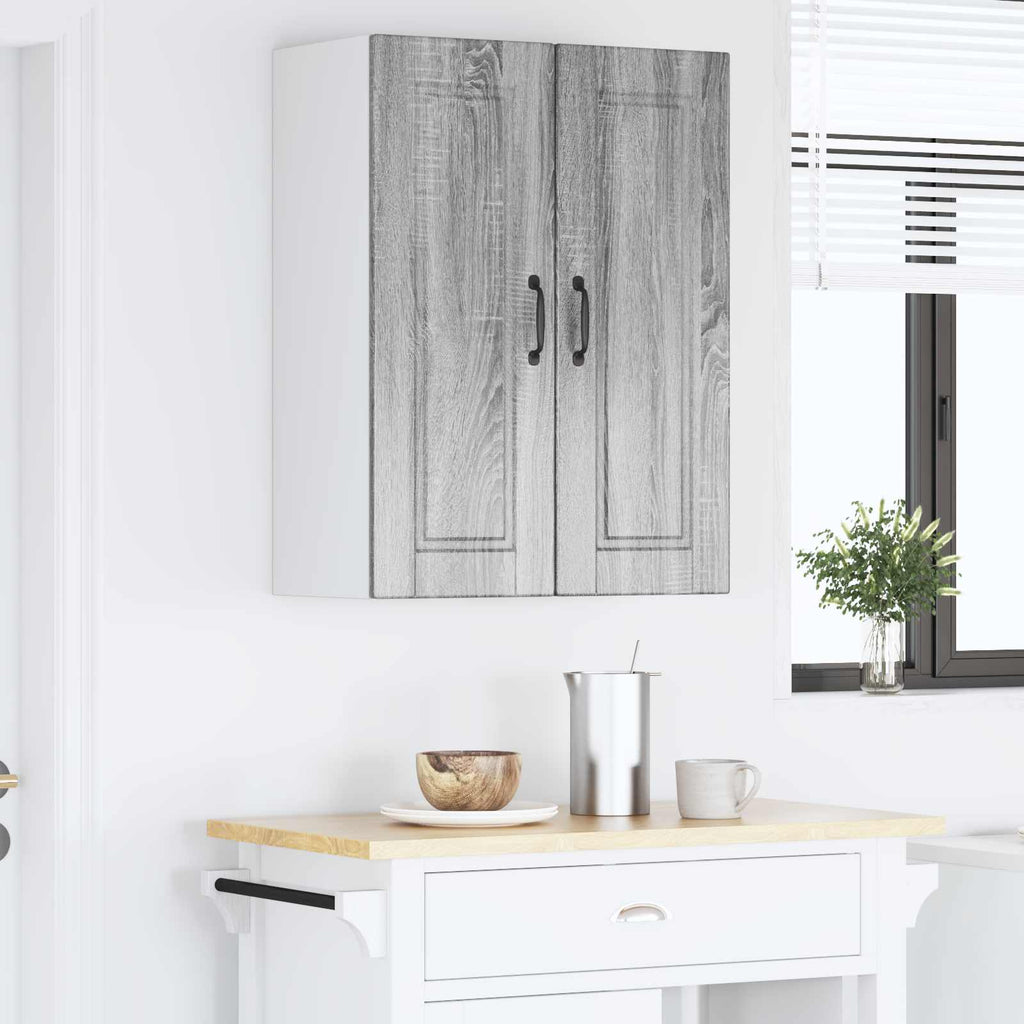 vidaXL Szafka ścienna PORTO 2 pcs Szary Sonoma 30 x 31 x 80 cm