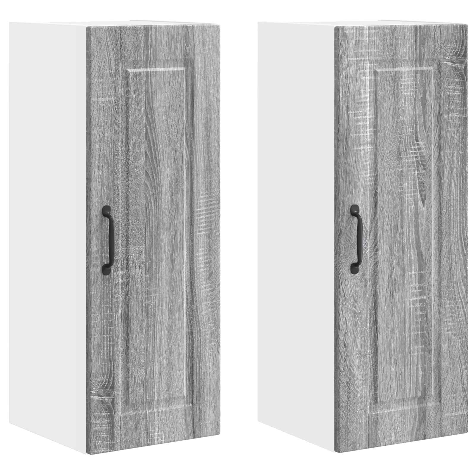 vidaXL Szafka ścienna PORTO 2 pcs Szary Sonoma 30 x 31 x 80 cm