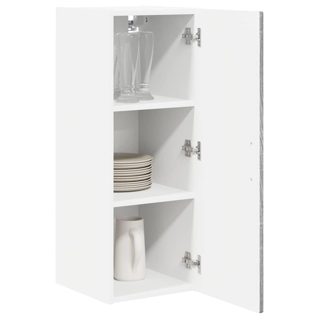 vidaXL Szafka ścienna PORTO 2 pcs Szary Sonoma 30 x 31 x 80 cm
