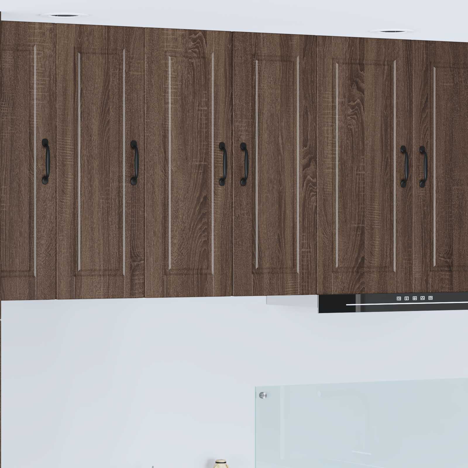 vidaXL Szafka ścienna PORTO 2 pcs Brązowy dąb 30 x 31 x 80 cm