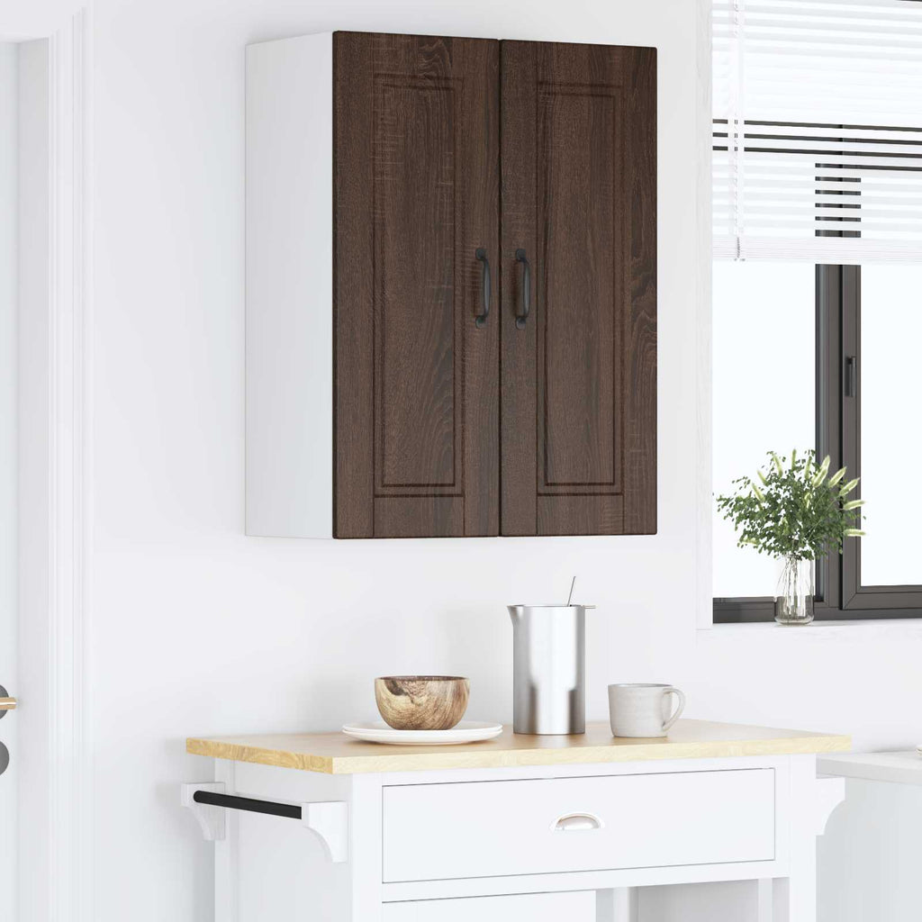 vidaXL Szafka ścienna PORTO 2 pcs Brązowy dąb 30 x 31 x 80 cm