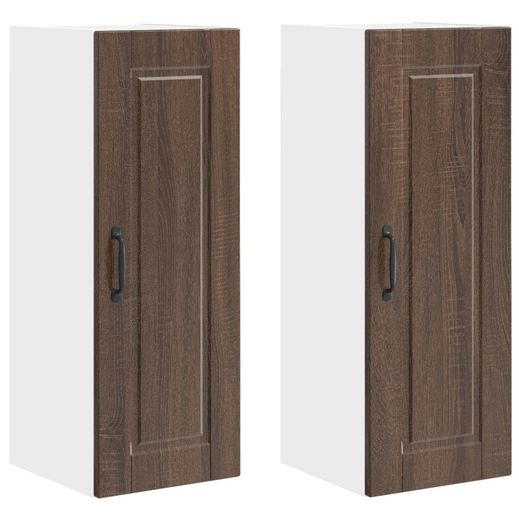 vidaXL Szafka ścienna PORTO 2 pcs Brązowy dąb 30 x 31 x 80 cm