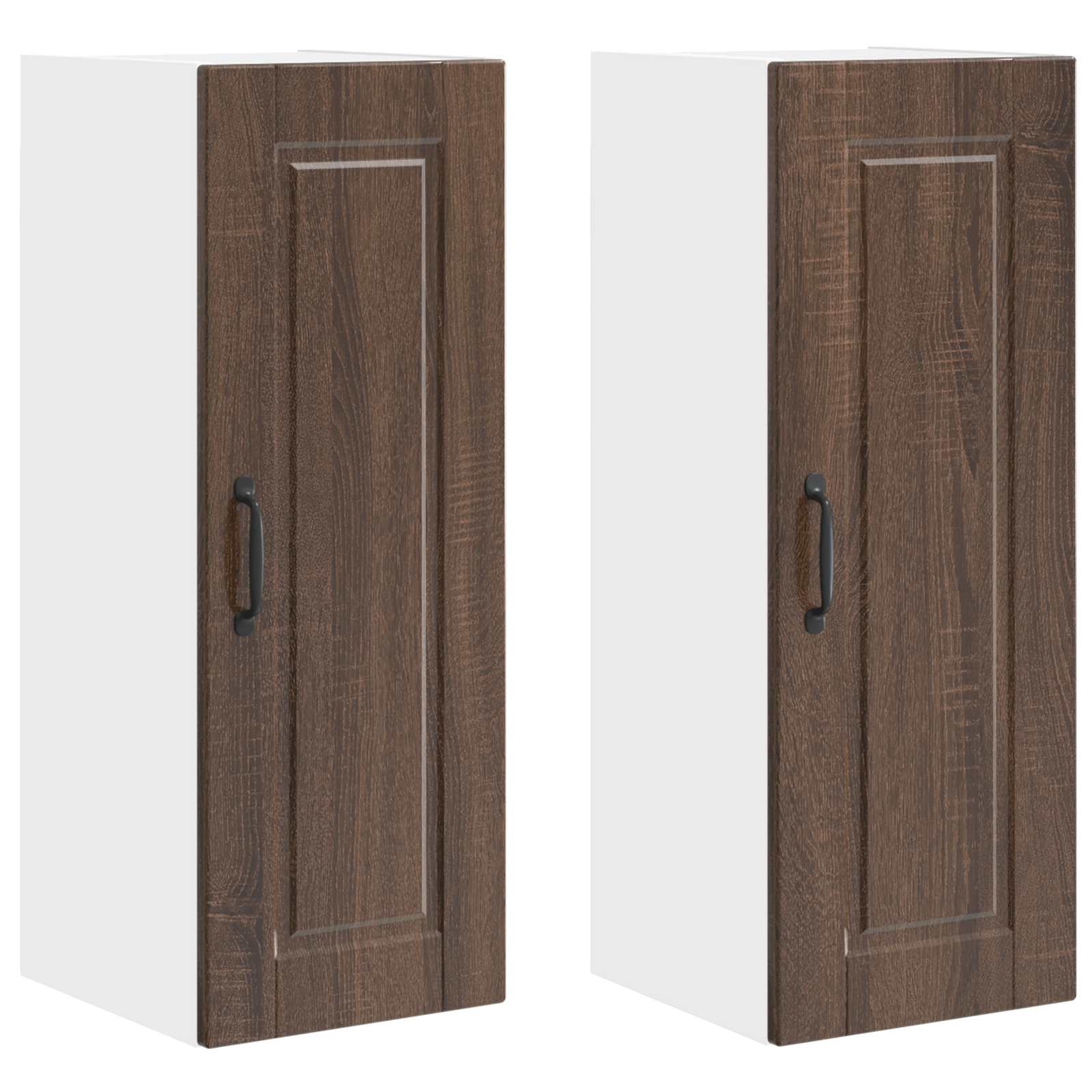 vidaXL Szafka ścienna PORTO 2 pcs Brązowy dąb 30 x 31 x 80 cm