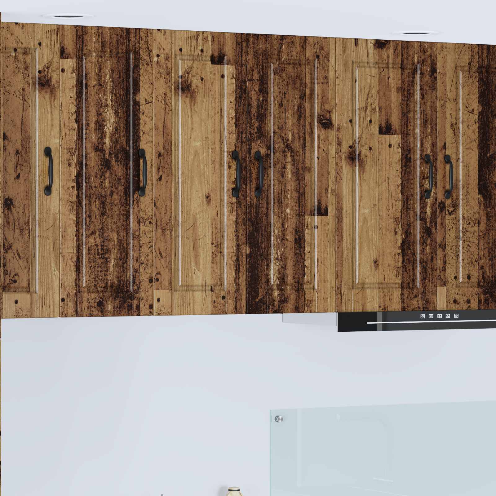 vidaXL Szafka ścienna PORTO 2 pcs Stare drewno 30 x 31 x 80 cm