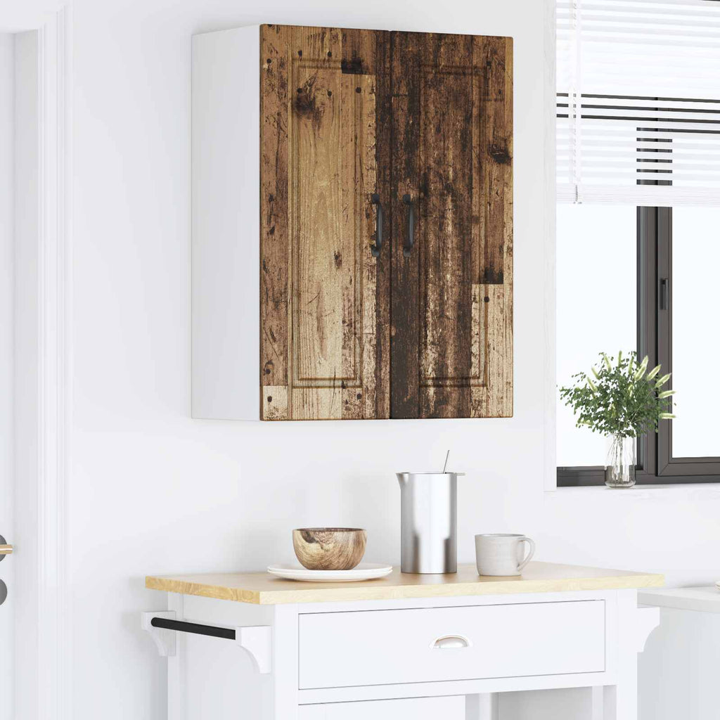 vidaXL Szafka ścienna PORTO 2 pcs Stare drewno 30 x 31 x 80 cm