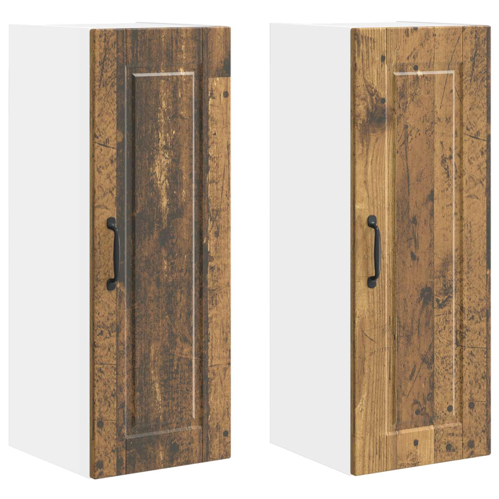 vidaXL Szafka ścienna PORTO 2 pcs Stare drewno 30 x 31 x 80 cm