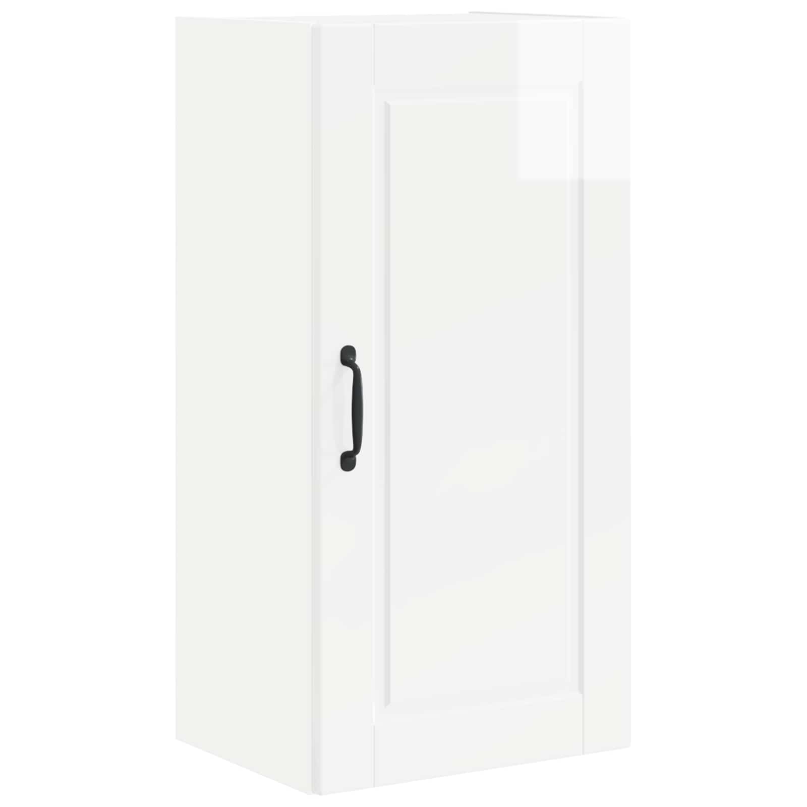 vidaXL Szafka ścienna PORTO Wysoki połysk biały 40 x 31 x 80 cm