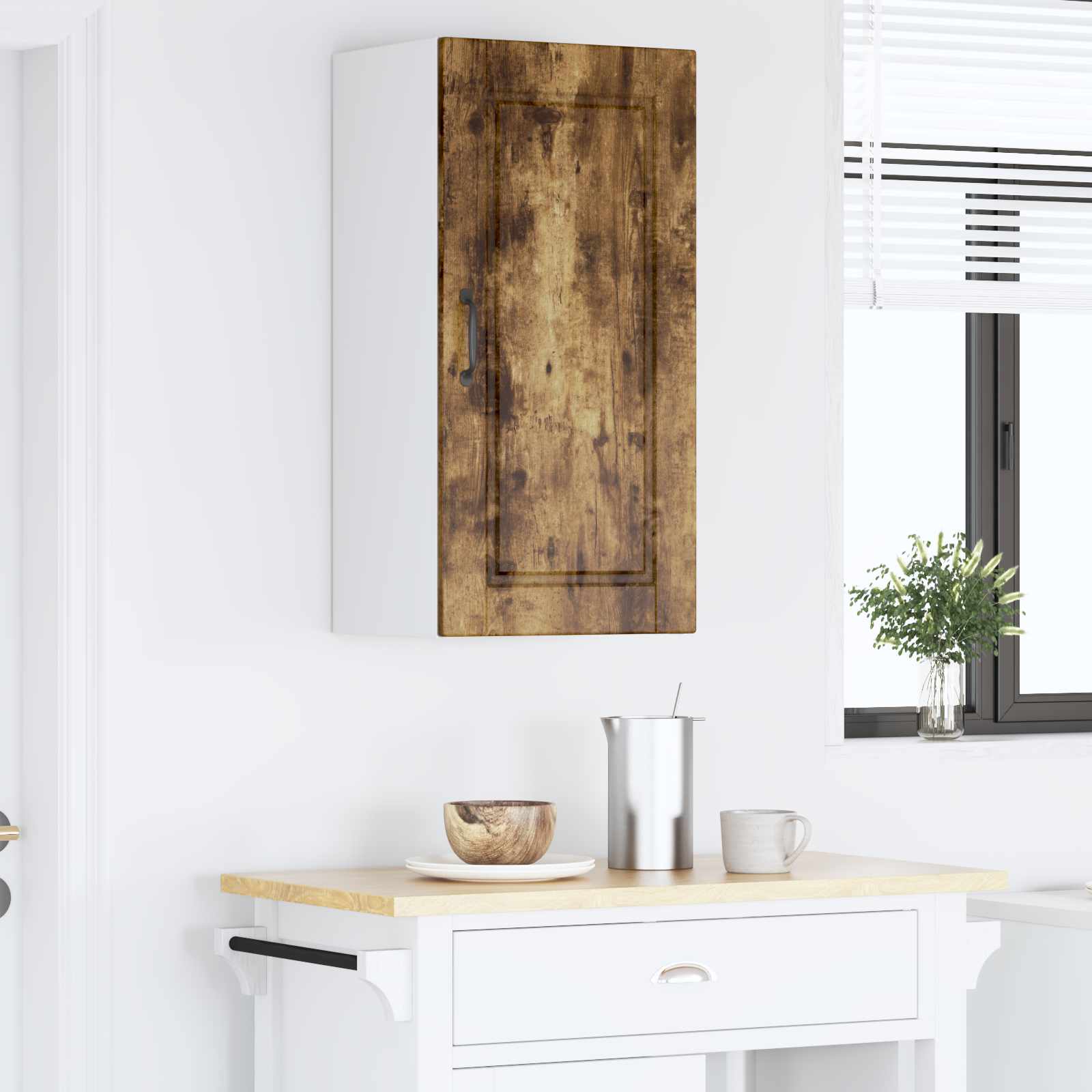 vidaXL Szafka ścienna PORTO Dąb wędzony 40 x 31 x 80 cm