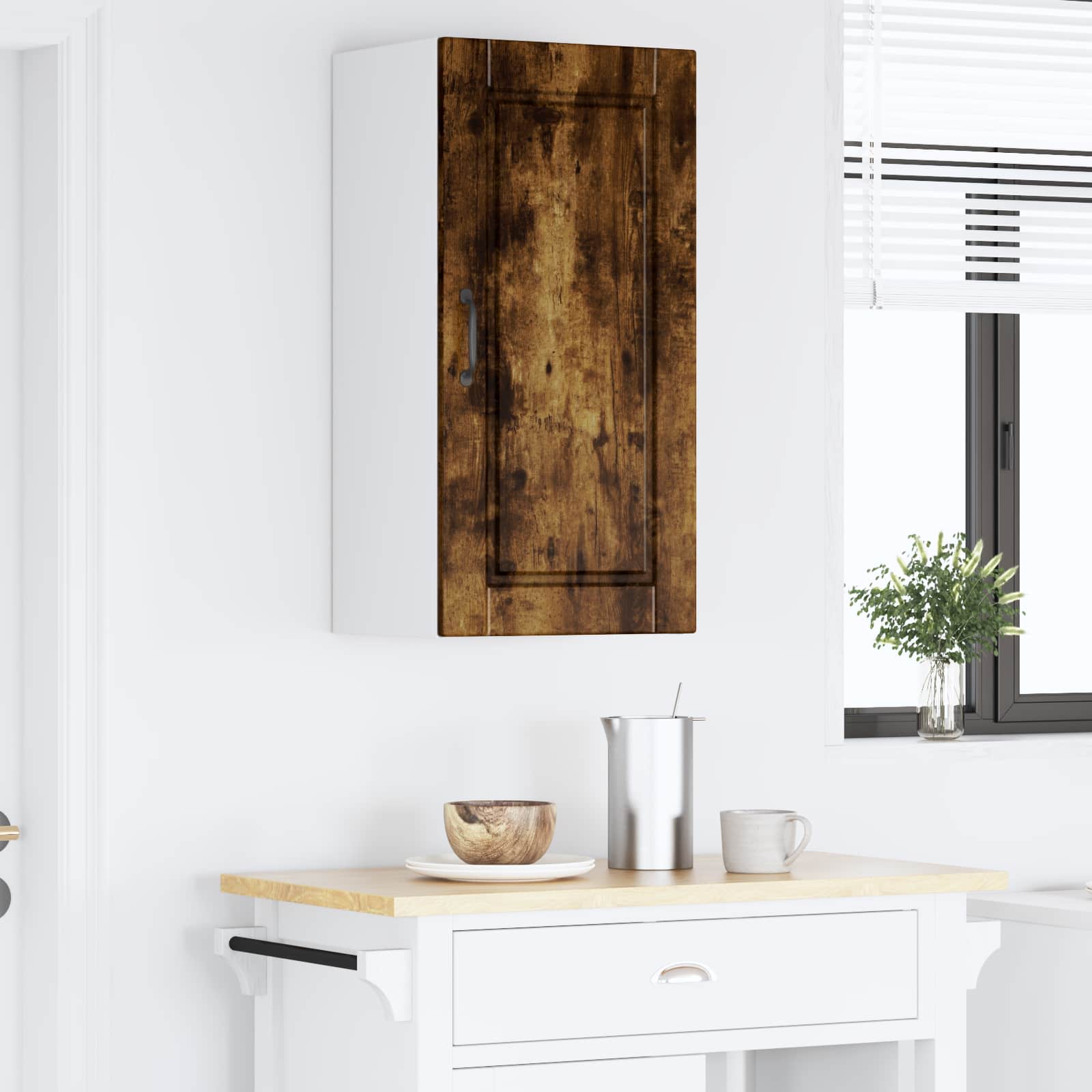 vidaXL Szafka ścienna PORTO Dąb wędzony 40 x 31 x 80 cm