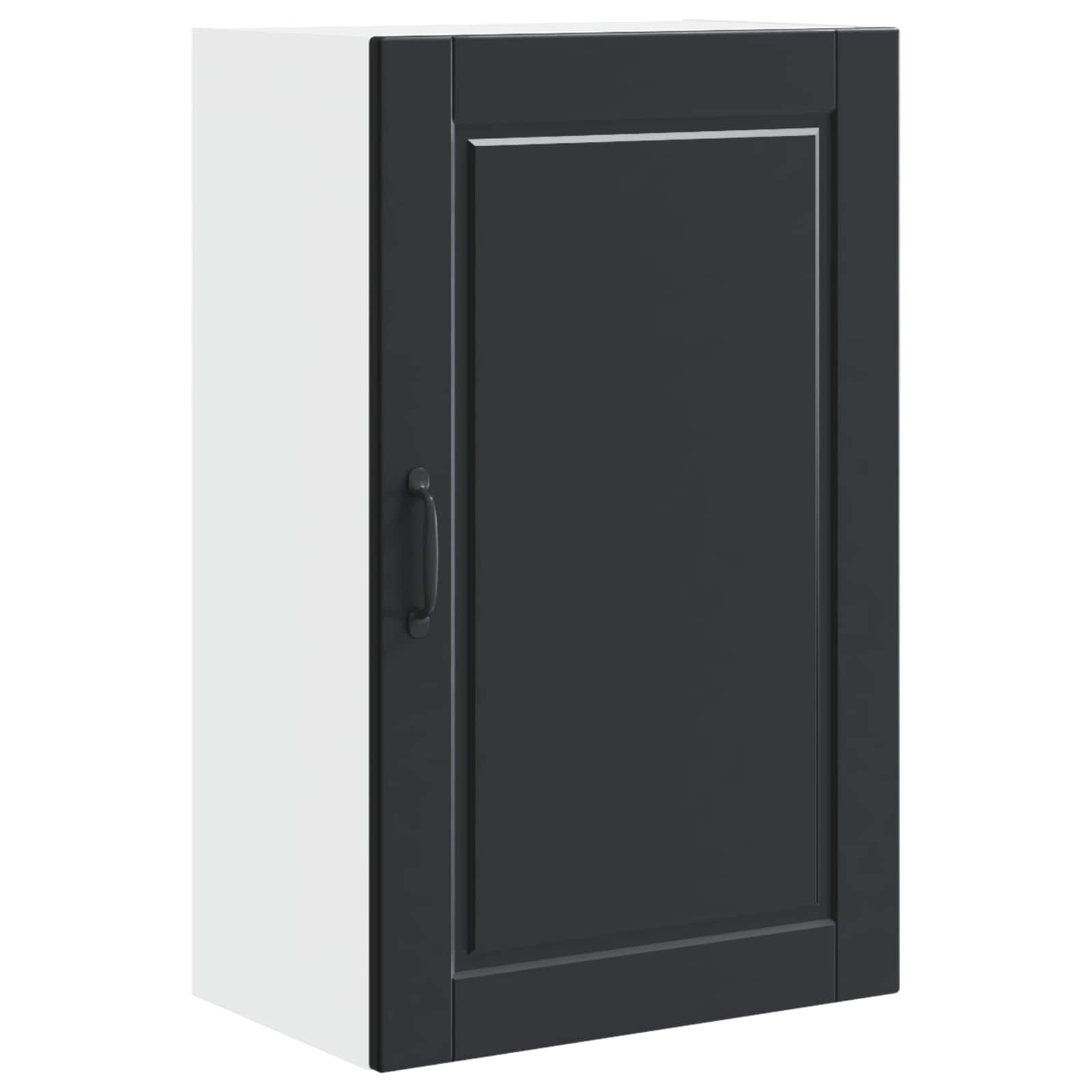 vidaXL Szafka ścienna PORTO Czarny 50 x 31 x 80 cm