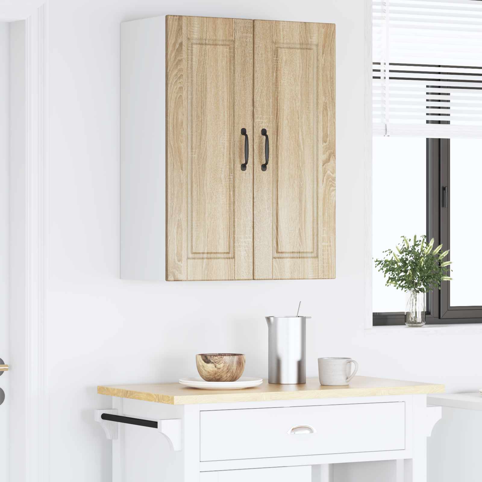 vidaXL Szafka ścienna PORTO Dąb Sonoma 60 x 31 x 80 cm