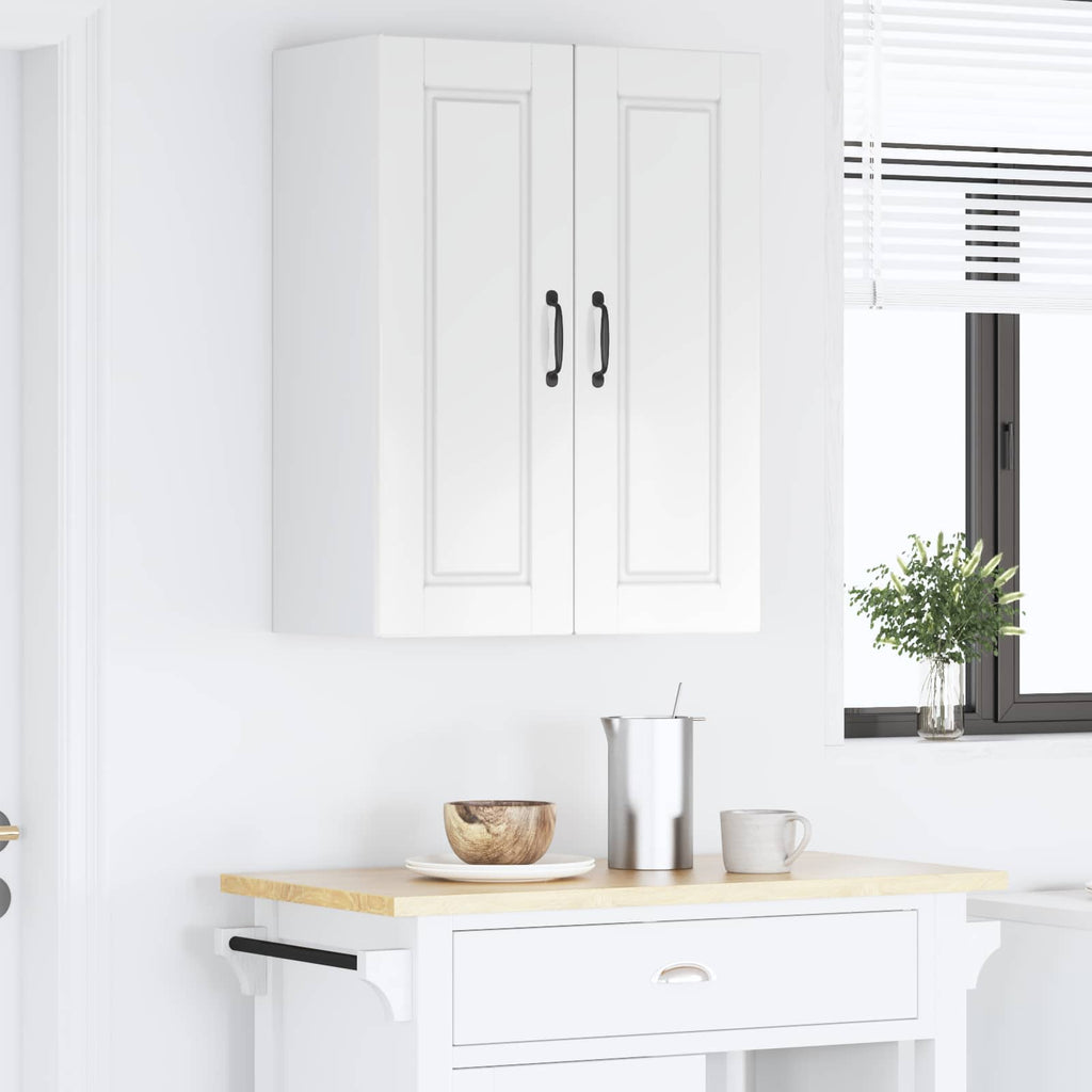 vidaXL Szafka ścienna PORTO Wysoki połysk biały 60 x 31 x 80 cm