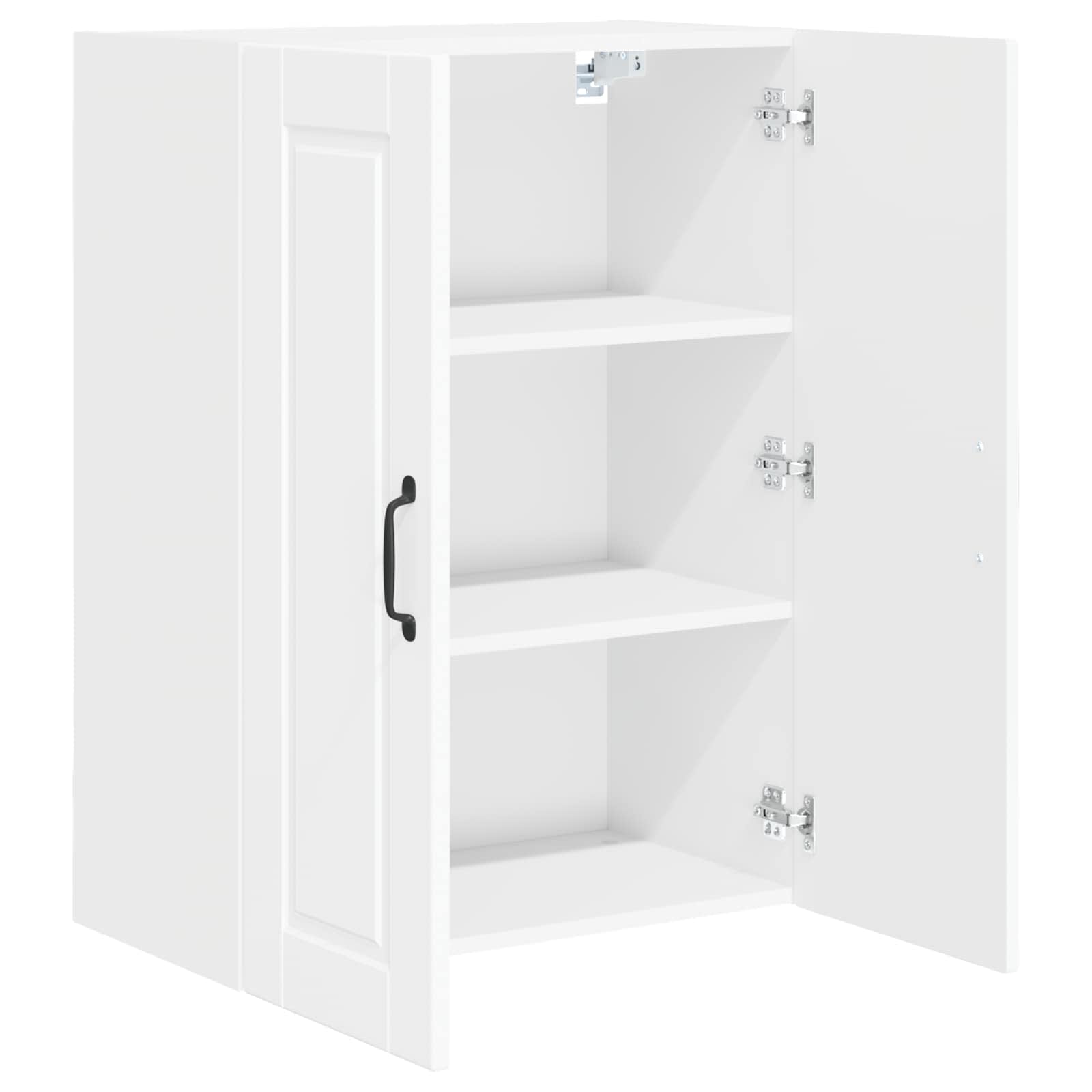 vidaXL Szafka ścienna PORTO Wysoki połysk biały 60 x 31 x 80 cm